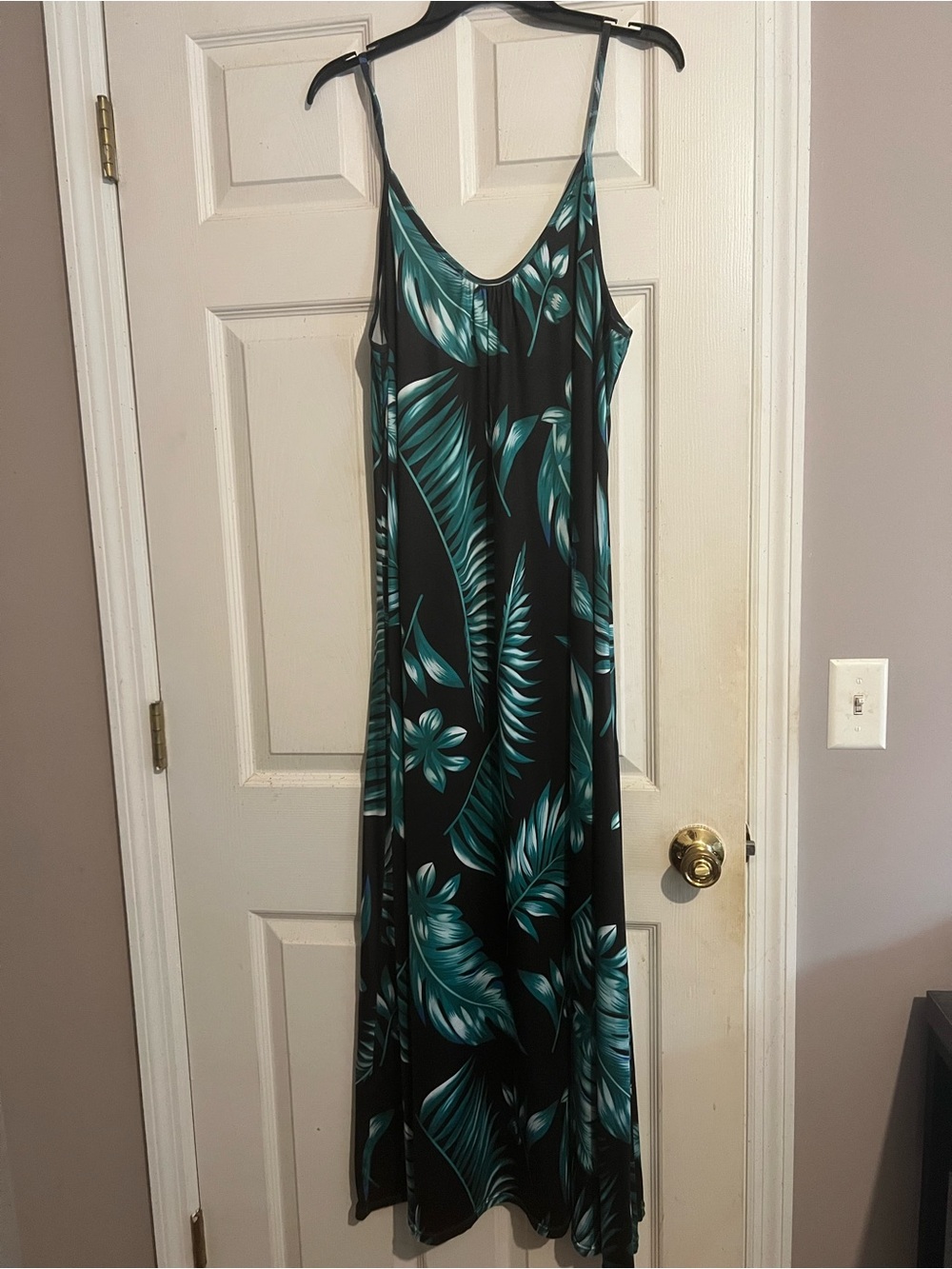 Black & Green Tropical Dress